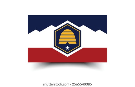 Utah flag official colors and proportion digital vector illustration