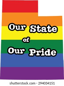 Utah gay pride vector state sign