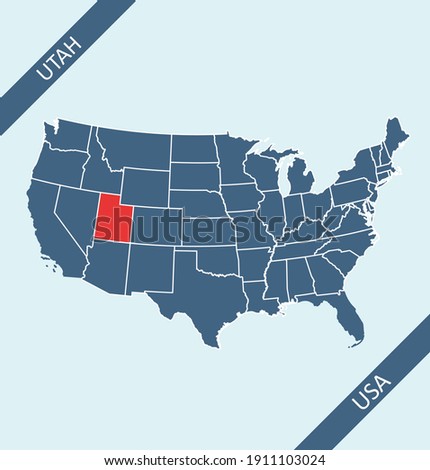 Utah location on USA map