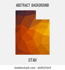 Utah map in geometric polygonal style.Abstract tessellation,modern design background. Vector illustration EPS8