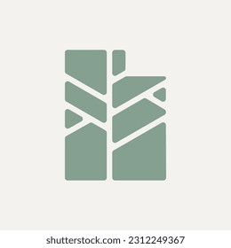 Utah map plant leaf logo. Creative eco and nature organic logo design template.