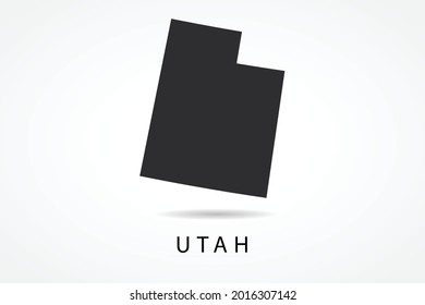 Utah Map - USA, United States of America map, World Map International vector template isolated on white background - Vector illustration eps 10