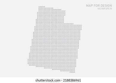Utah Map - USA, United States of America Map vector template with grey pixel, grid, grunge, halftone style isolated on white background for infographic, design - Vector illustration eps 10