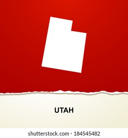Utah map vector background