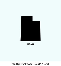 Utah Map Vector Stock Image.