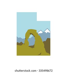 utah national park logo template. logo vector.