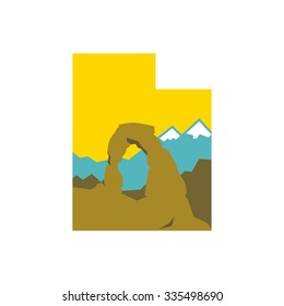 utah national park logo template. logo vector.