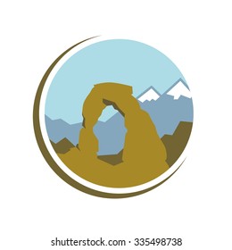 utah national park logo template. logo vector.