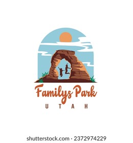 Utah Park Family logo template