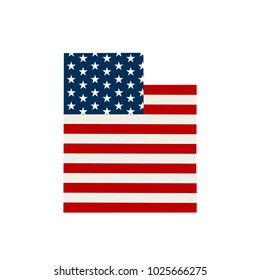 Utah patriotic map. Vector graphic design illustration