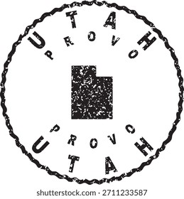 Projeto do mapa do selo redondo de Utah Provo
