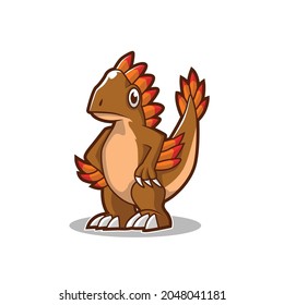 utah raptor cute vector illustration  design