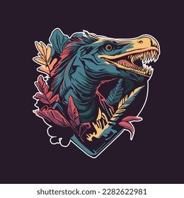 Uah Raptor Illustration für T-Shirt-Design