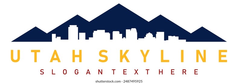 Utah Skyline Illustration Design Vektorgrafik