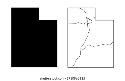 Frontera Estatal De Utah Con Líneas De Carreteras Interestatales