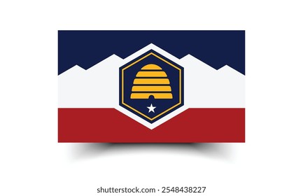 Utah state flag official colors and proportion digital vector illustration