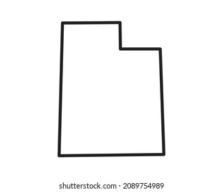 Utah state icon. Pictogram for web page, mobile app, promo. Editable stroke.
