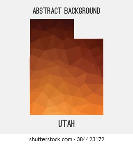Utah state map in geometric polygonal style.Abstract tessellation,modern design background. Vector illustration EPS8