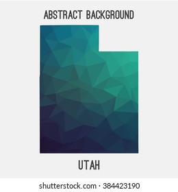 Utah state map in geometric polygonal style.Abstract tessellation,modern design background. Vector illustration EPS8