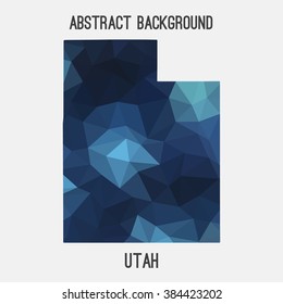 Utah state map in geometric polygonal style.Abstract tessellation,modern design background. Vector illustration EPS8