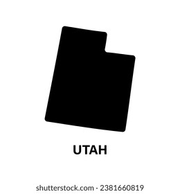 Utah state map silhouette icon