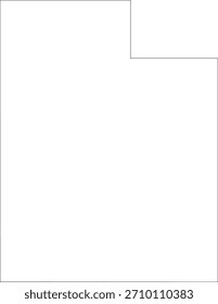 Mapa de vetor simples de contorno do estado de Utah minimalista