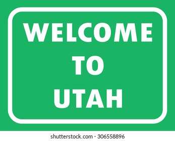 Utah state road sign background. Vector illustration EPS8