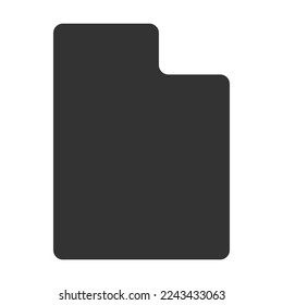 Utah state of United States of America, USA. Simplified thick black silhouette map with rounded corners. Simple flat vector illustration