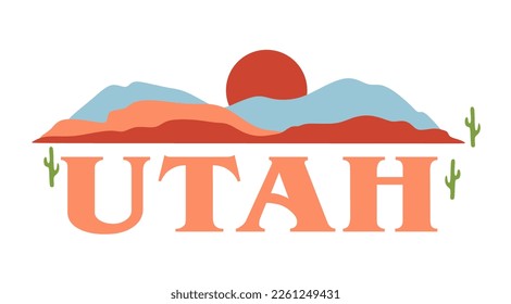 Utah state with white background 