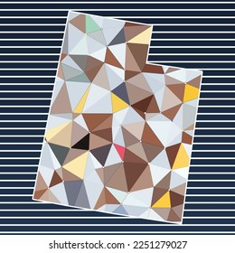Utah vector illustration. Utah design on gradient stripes background. Technology, internet, network, telecommunication concept. Appealing vector illustration.