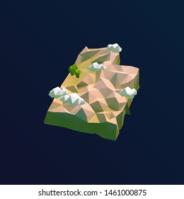 Utah Vector Low Poly 3D Cartoon Map
