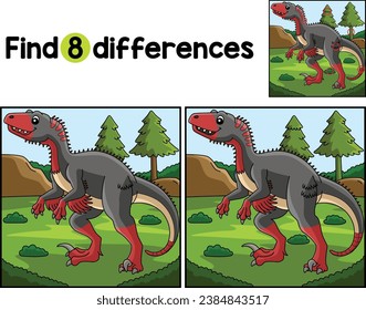 Utahraptor Dinosaur Find The Differences