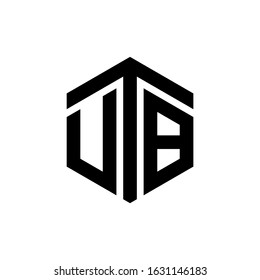 UTB Letter Logo Design polygon Monogram Icon Vector Template