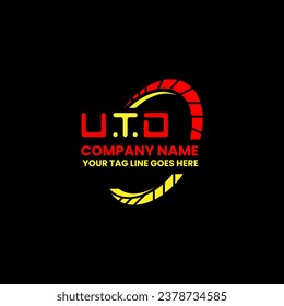 Diseño vectorial de logotipo de letra UTD, logotipo sencillo y moderno UTD. Diseño de alfabeto lujoso de UTD  