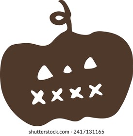 ute autumn halloween ghost pumpkin hand drawn illustration material