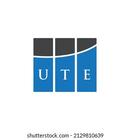 UTE letter logo design on white background. UTE creative initials letter logo concept. UTE letter design.
