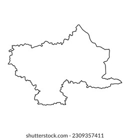 Utena county map, administrative division of Lithuania. Vector illustration.