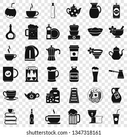 Utencil icons set. Simple style of 36 utencil vector icons for web for any design