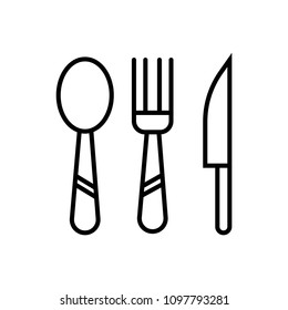 utencils menu vector icon