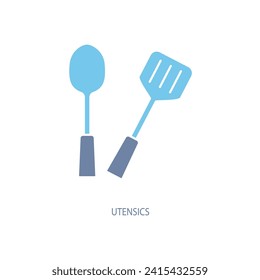 utensics concept line icon. Simple element illustration. utensics concept outline symbol design.