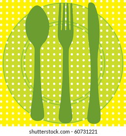 Utensil background vector