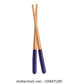 Utensil chopsticks icon. Cartoon of utensil chopsticks vector icon for web design isolated on white background