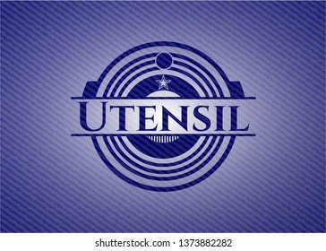 Utensil with denim texture