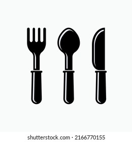 Utensil Icon. Cutlery, Kitchenware Culinary Symbol - Vector.