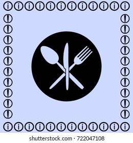 Utensil icon, dining vector illustration