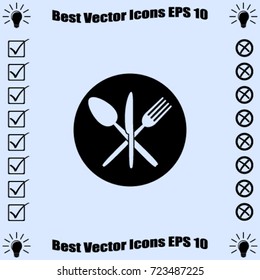 Utensil icon, dining vector illustration