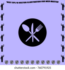 Utensil icon, dining vector illustration