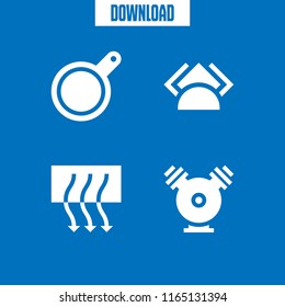 utensil icon. This set with pan, tools and utensils and napkins vector icons for mobile and web