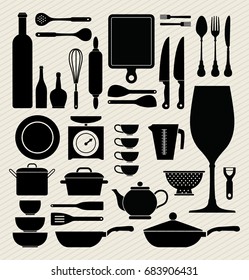 Utensil kitchen icon, vector illustration