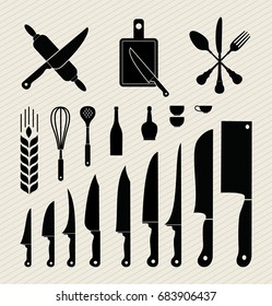 Utensil kitchen icon, vector illustration